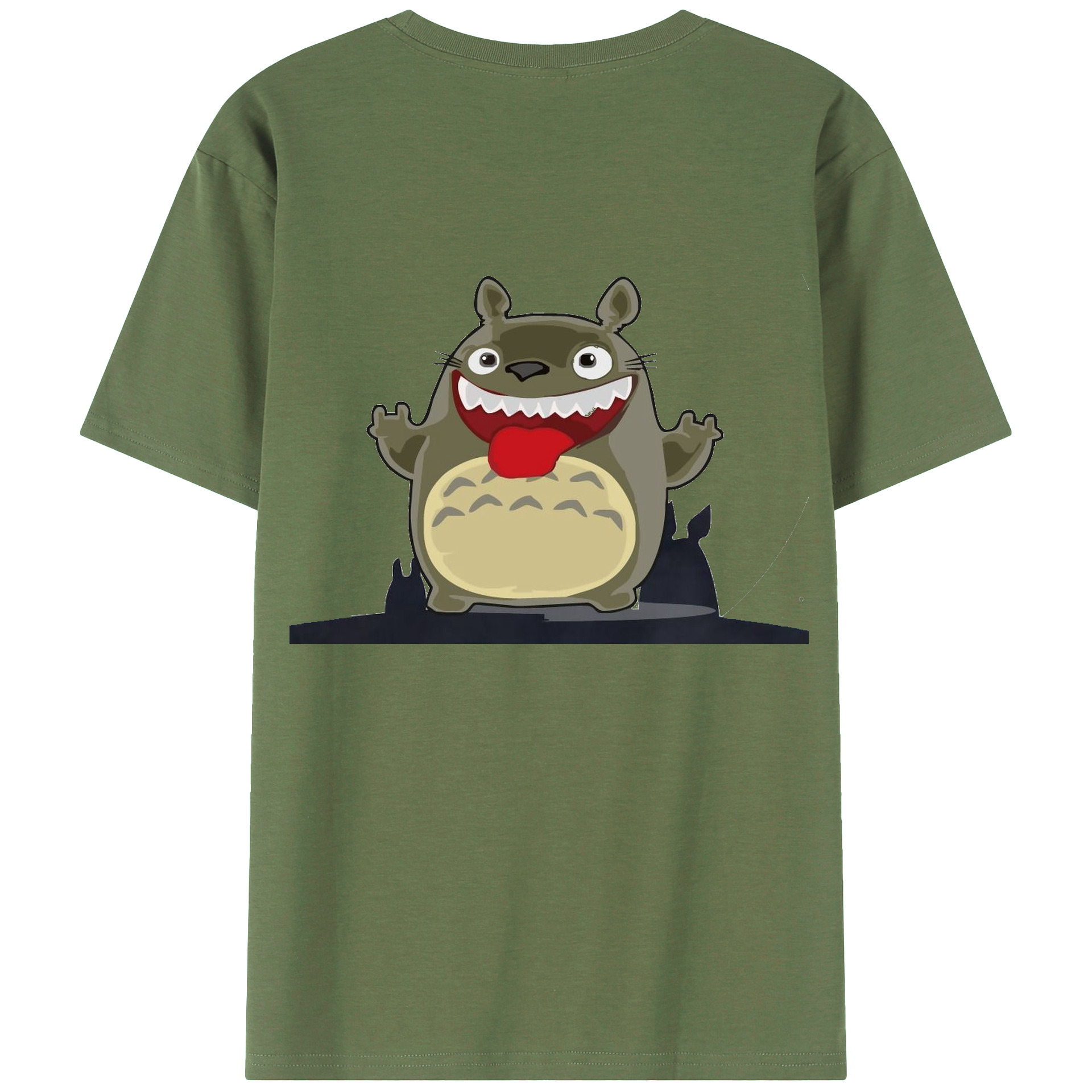 （画像用） となりのトトロ 草壁メイ 草壁サツキ My Neighbor Totoro Satsuki Kusakabe Mei Kusakabe 綿100％ メンズ半袖Tシャツ（バックプリント） 通気性